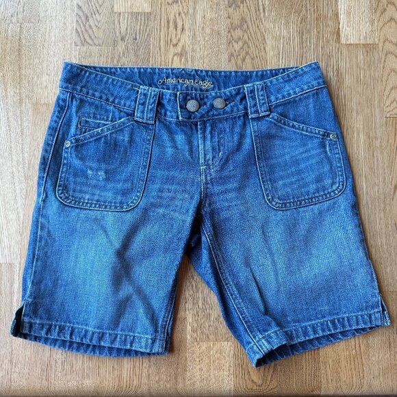 American Eagle Outfitters Pants - American Eagle Vintage Bermuda Shorts Distressed Size 8